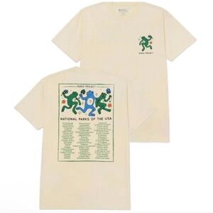 NWT Parks Project Great Outdoors Dancin' Frogs Checklist Tee, Size Large